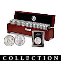 Uncirculated Morgan And Peace Silver Dollar Coin Collection