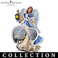 Thomas Kinkade Winter Angels Of Light Figurine Collection