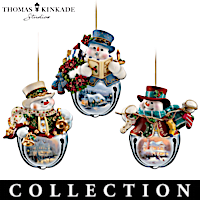Thomas Kinkade Snow-Bell Ornament Collection