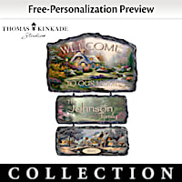 Thomas Kinkade Personalized Welcome Sign Collection