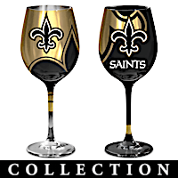 New Orleans Saints Wine Glass Collection