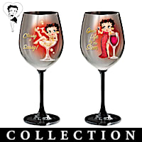 Betty Boop Classy And Sassy Wine Glass Collection