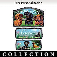 Lovable Dachshunds Personalized Welcome Sign Collection
