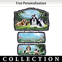 Lovable Shih Tzus Personalized Welcome Sign Collection