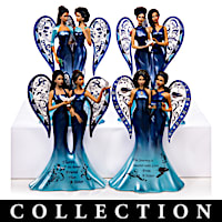 Keith Mallett Blue Willow Angels Figurine Collection
