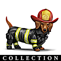 Furr-ever Firefighter Dachshund Figurine Collection