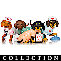 Tender Paw-ing Care Dachshund Nurse Figurine Collection