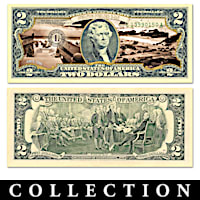 All-New World War II Battles $2 Bills Currency Collection