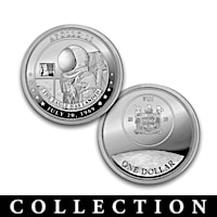 The Apollo 11 Anniversary Silver Dollar Coin Collection