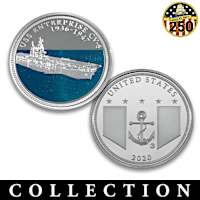 WWII U.S. Navy Aircraft Carrier Silver-Plated Proof Coins