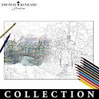 Thomas Kinkade Artistic Escapes Coloring Kit Collection
