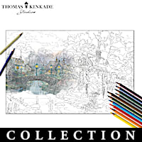 Thomas Kinkade Artistic Escapes Coloring Kit Collection