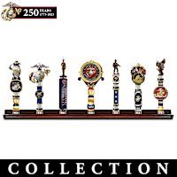 USMC Vintage-Style Sculpted Tap Handles With Display