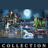 Haunted Dreadfield Cemetery Village Collection With Lights