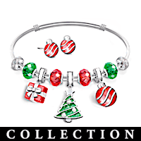 Holiday Charm Bracelet Collection With Collector's Box