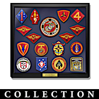 USMC Historic Replica Embroidered Patches With Display