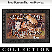 Purr-fect Greeting Personalized Welcome Mat Collection