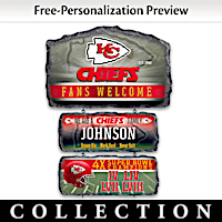 Kansas City Chiefs Personalized Welcome Sign Collection