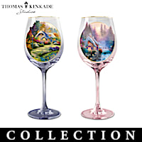 Thomas Kinkade Simple Joys Wine Glass Collection