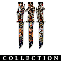 Pride Of America USMC Knife Wall Decor Collection