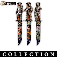 Pride Of America USMC Knife Wall Decor Collection