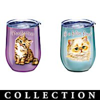 Stainless Steel Tumbler Collection With Kayomi Harai Cat Art