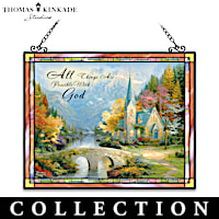 Thomas Kinkade The Glory Of Faith Suncatcher Collection