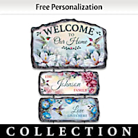 Hummingbird Greetings Personalized Welcome Sign Collection