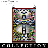 Thomas Kinkade Crosses Stained-Glass Suncatcher Collection