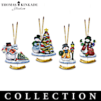 Thomas Kinkade Snow Friends Ornament Collection