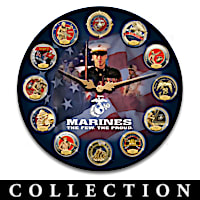 USMC: Heroes Through Time Medallion Wall Clock Collection