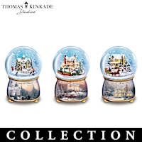 Thomas Kinkade Holidays In Motion Snowglobe Collection