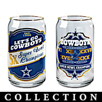 Dallas Cowboys Golden Moments Glassware Collection