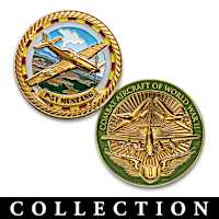 Combat Aircraft Of World War II Challenge Coin Collection