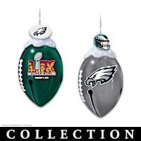 Eagles Super Bowl LIX FootBells Ornament Collection