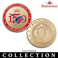 Budweiser 150th Anniversary Golden Bronze Challenge Coins