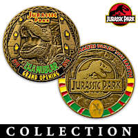 Jurassic Park Challenge Coins With Custom Display Case