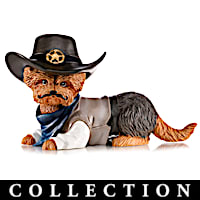 Spurs 'N Fur Yorkie Cowboy Figurine Collection