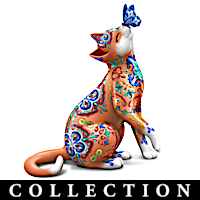 Blake Jensen Talavera Pottery-Inspired Cat Figurines