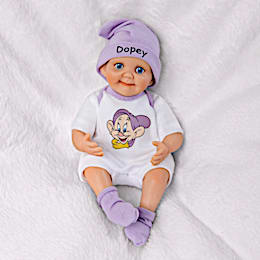 Disney Snow White And The Seven Dwarfs 6 Baby Dolls With Custom One Piece Knit Cap Matching Socks