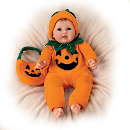 Ping Lau Little Miss Pumpkin Baby Doll With Matching Bag