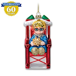 Mrs. Beasley Blown-Glass Rocking Chair Christmas Ornament