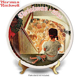 Norman Rockwell Christmas Art Heirloom Porcelain Plate