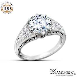 Solid Sterling Silver Reign Of Romance Ring Size 9