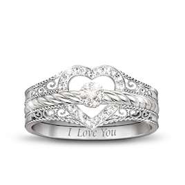 I Love You Diamond Ring Size 9-1/2