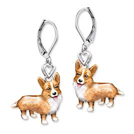 Corgi Playful Pup Earrings