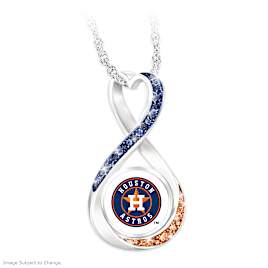 "Houston Astros Forever" Infinity Pendant Necklace