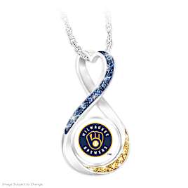 "Milwaukee Brewers Forever" Infinity Pendant Necklace