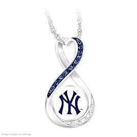 "New York Yankees Forever" Infinity Pendant Necklace