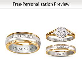 Together Forever Customized His & Hers Diamond Wedding Rings